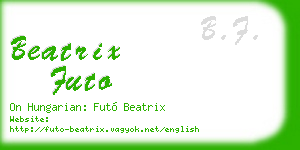 beatrix futo business card