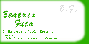 beatrix futo business card